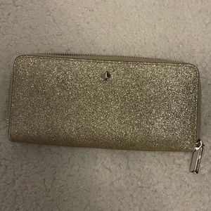 Kate Spade Gold Sparkly Wallet